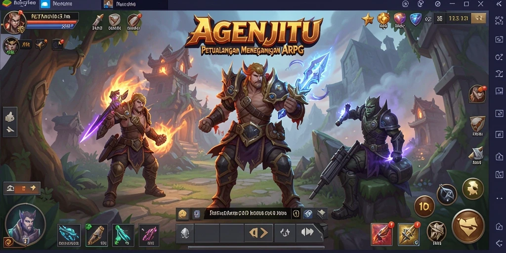 Tangkapan layar gameplay AGENJITU yang menunjukkan aksi pertarungan seru.
