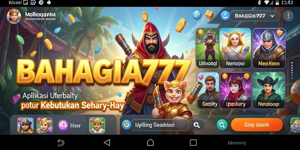 Tampilan aplikasi BAHAGIA777 yang menawan dan intuitif.