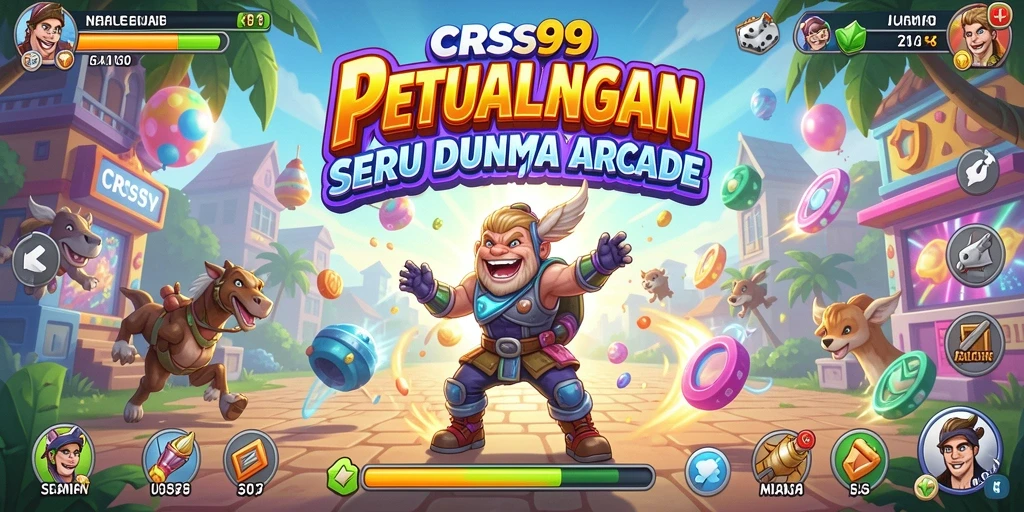 Tampilan gameplay seru dari CRS99 dengan karakter penuh warna.