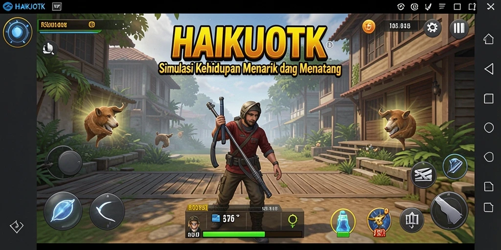 Tangkapan layar utama HAIKUOTK menampilkan gameplay simulasi yang menarik.