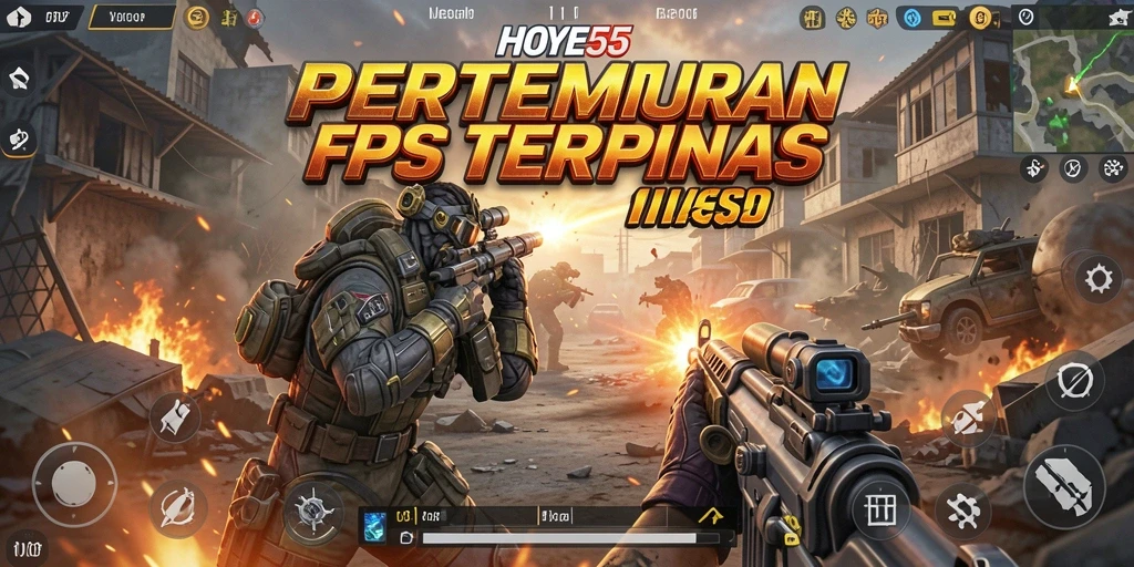 Screenshot menampilkan aksi seru dalam gameplay FPS.