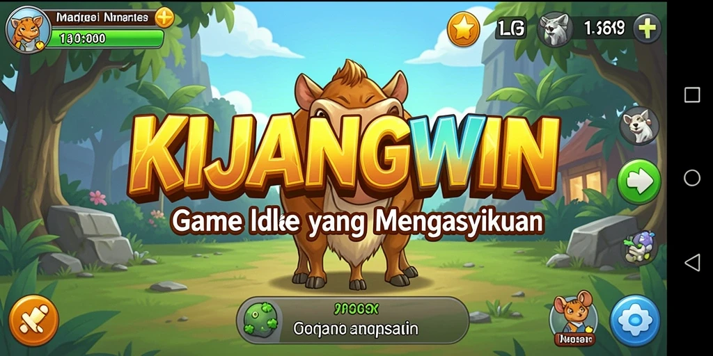Screenshot gameplay KIJANGWIN menampilkan keseruan bermain Idle.