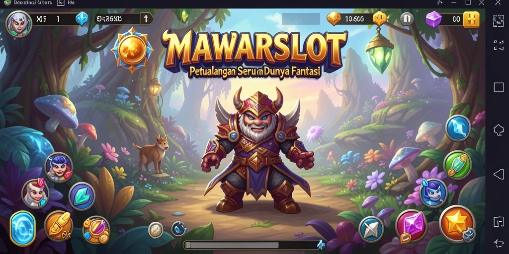 Screenshot gameplay MAWARSLOT menampilkan karakter dalam petualangan seru.