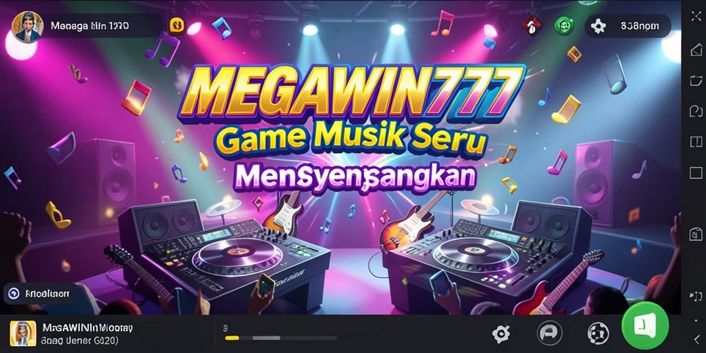 Tampilan gameplay menarik dari MEGAWIN777 dengan lagu-lagu seru.