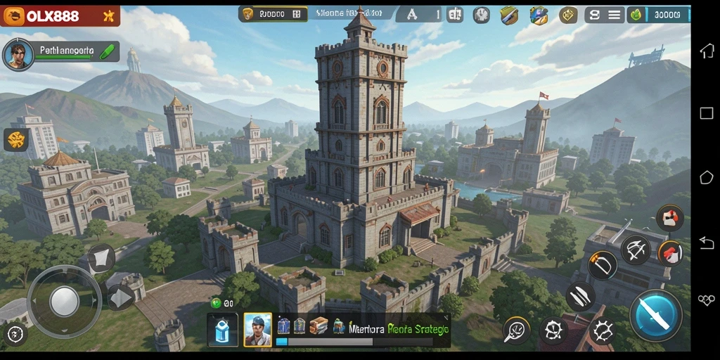 Screenshot gameplay OLX888 menampilkan aksi Tower Defense yang mendebarkan.