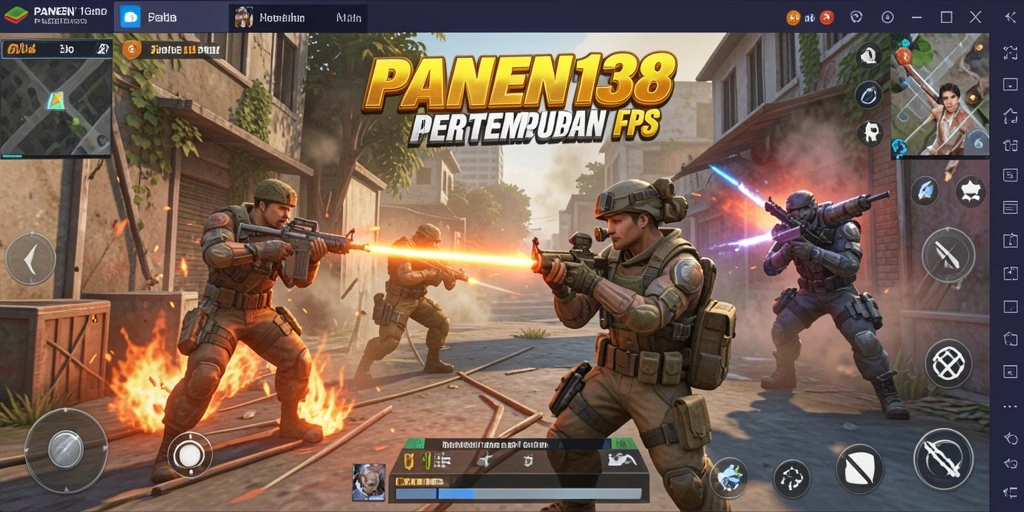 Tampilan mendebarkan gameplay PANEN138 di medan pertempuran FPS.
