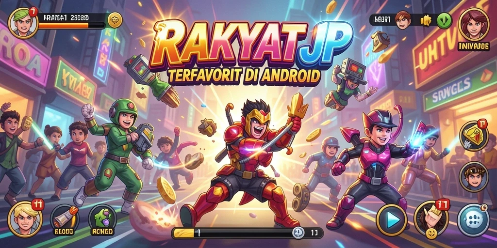 Tampilan gameplay RAKYATJP yang seru dan menantang.