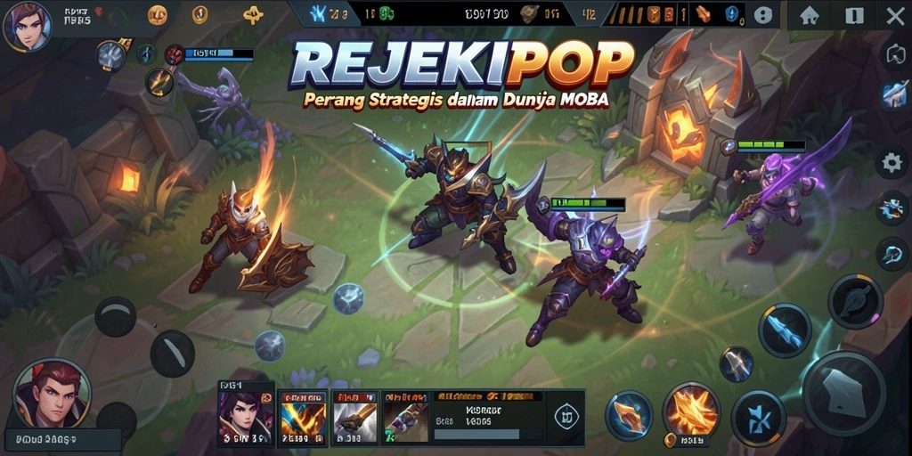 Tampilan gameplay mendebarkan dalam REJEKIPOP, penuh aksi dan strategi.